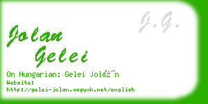 jolan gelei business card